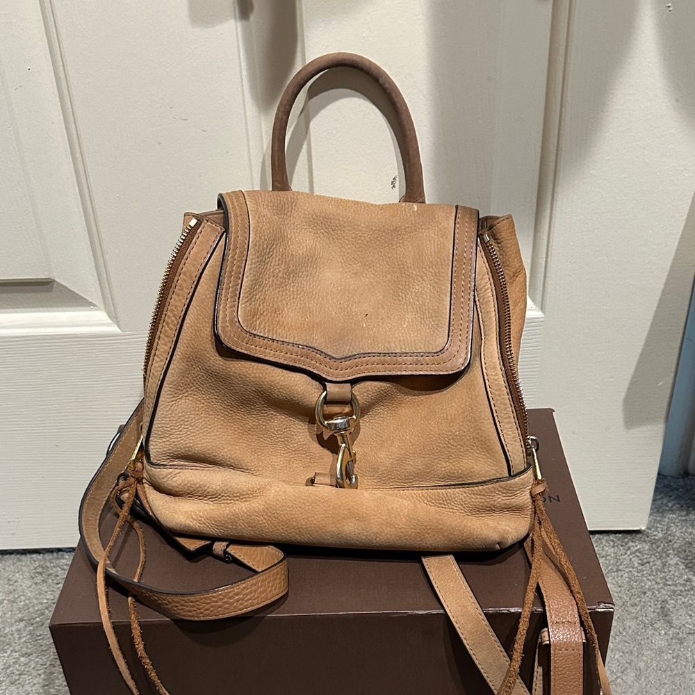 Tan Leather Women's Backpack